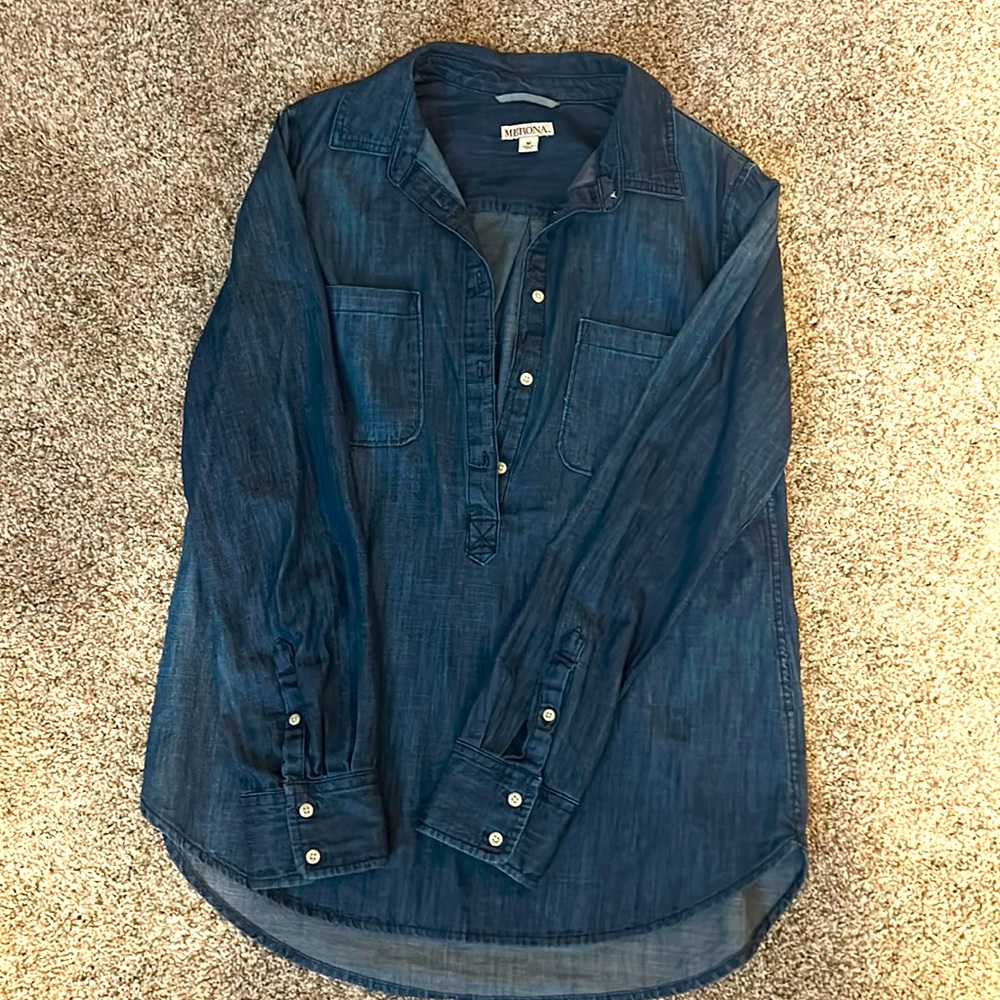 Denim long sleeve top or dress